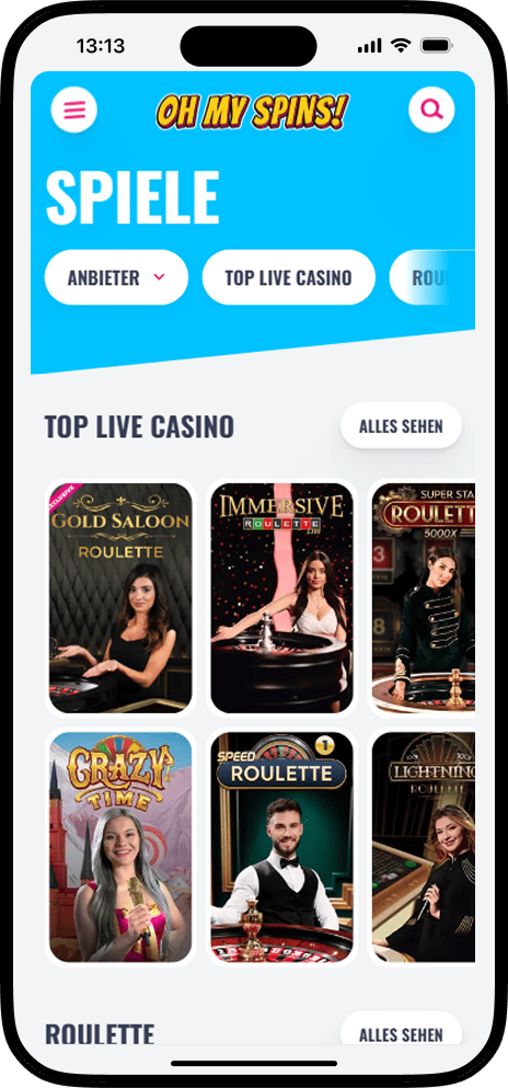 Ohmyspins Live Casino